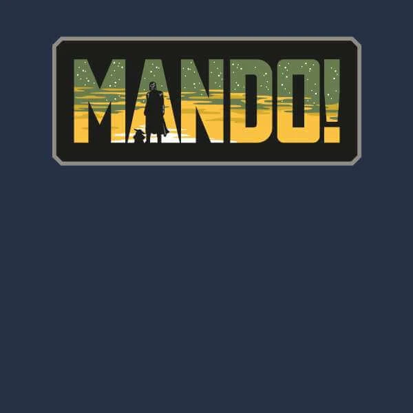 Star Wars The Mandalorian Mando! Men's T-Shirt - Navy 4 Star Wars The Mandalorian Mando! Men's T-Shirt - Navy - Image 2