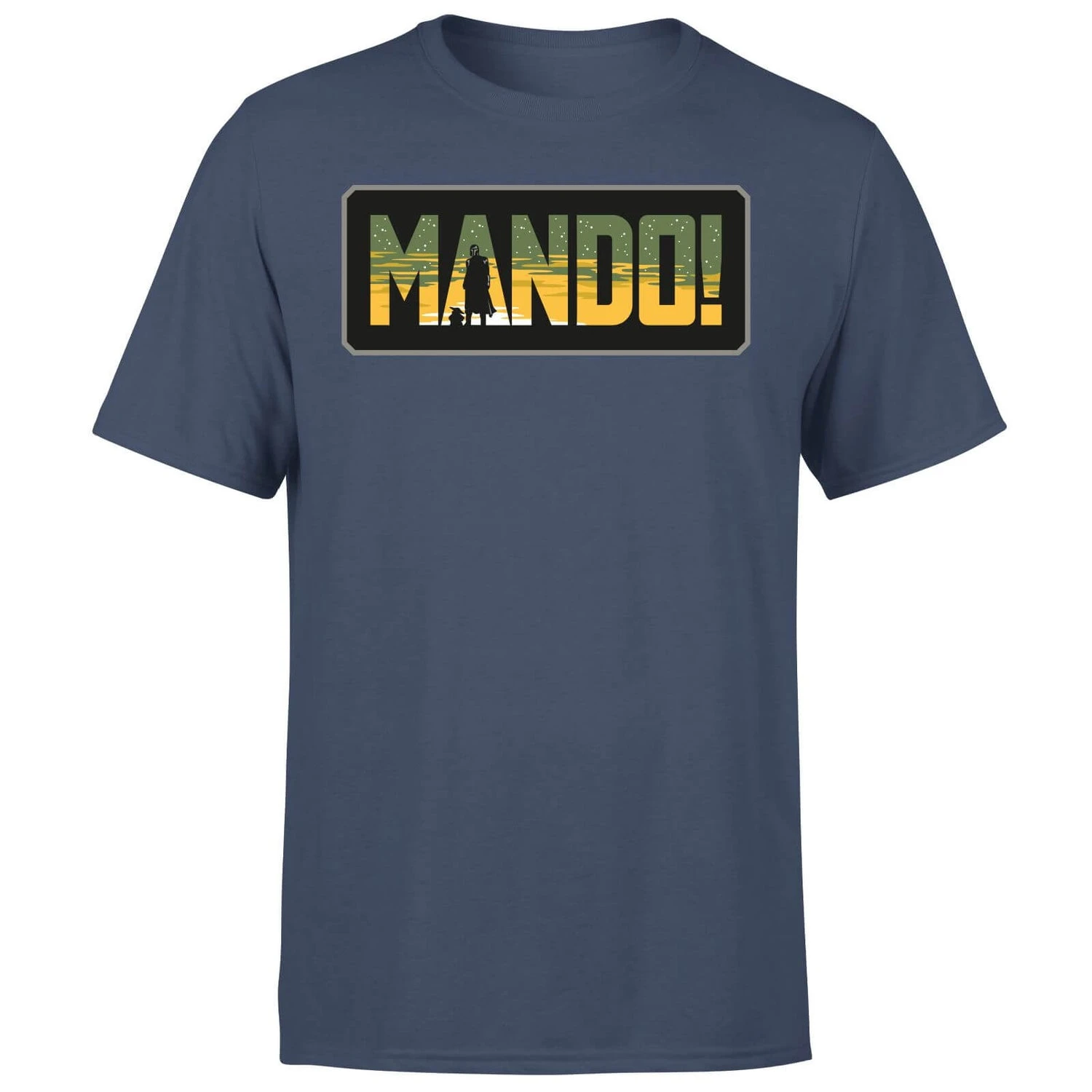 Star Wars The Mandalorian Mando! Men's T-Shirt - Navy 3 Star Wars The Mandalorian Mando! Men's T-Shirt - Navy