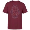 Star Wars The Mandalorian Mando Line Art Badge Men's T-Shirt - Burgundy -Fashion Clothing Shop 14260073 1615024466009705