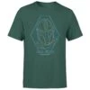 Star Wars The Mandalorian Mando Line Art Badge Men's T-Shirt - Green -Fashion Clothing Shop 14260080 1525024466091773