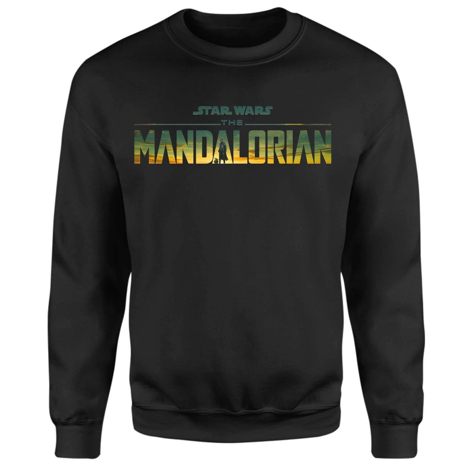 Star Wars The Mandalorian Sunset Logo Sweatshirt - Black 3 Star Wars The Mandalorian Sunset Logo Sweatshirt - Black