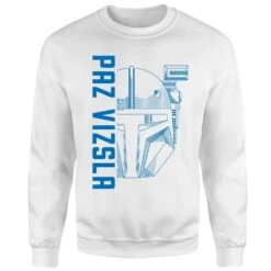 Star Wars The Mandalorian Paz Vizsla Sweatshirt - White