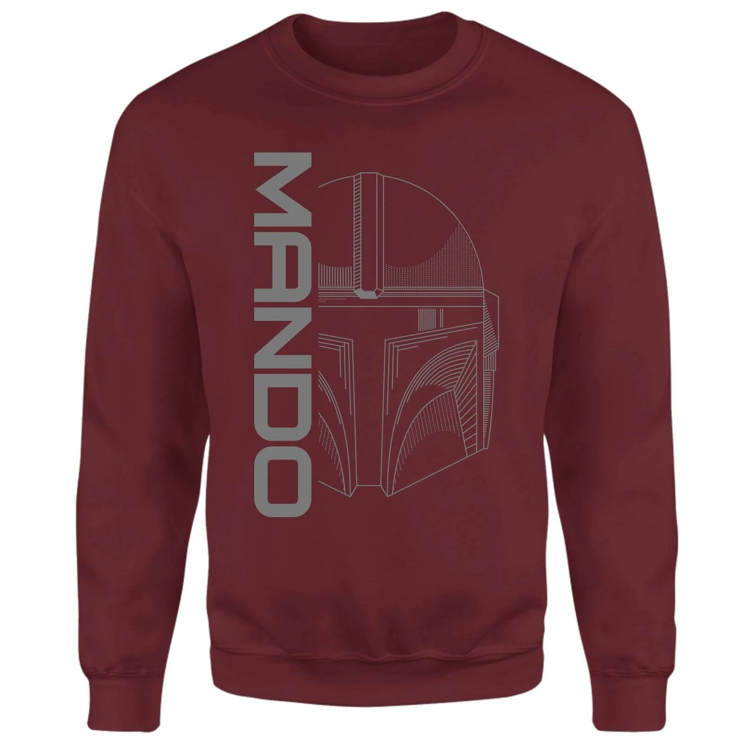 Star Wars The Mandalorian Mando Sweatshirt - Burgundy 3 Star Wars The Mandalorian Mando Sweatshirt - Burgundy
