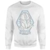 Star Wars The Mandalorian Mando Line Art Badge Sweatshirt - White 1 Star Wars The Mandalorian Mando Line Art Badge Sweatshirt - White -Fashion Clothing Shop 14262902 1635025456303846