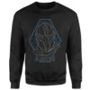 Star Wars The Mandalorian Mando Line Art Badge Sweatshirt - Black -Fashion Clothing Shop 14262916 6365025456410643