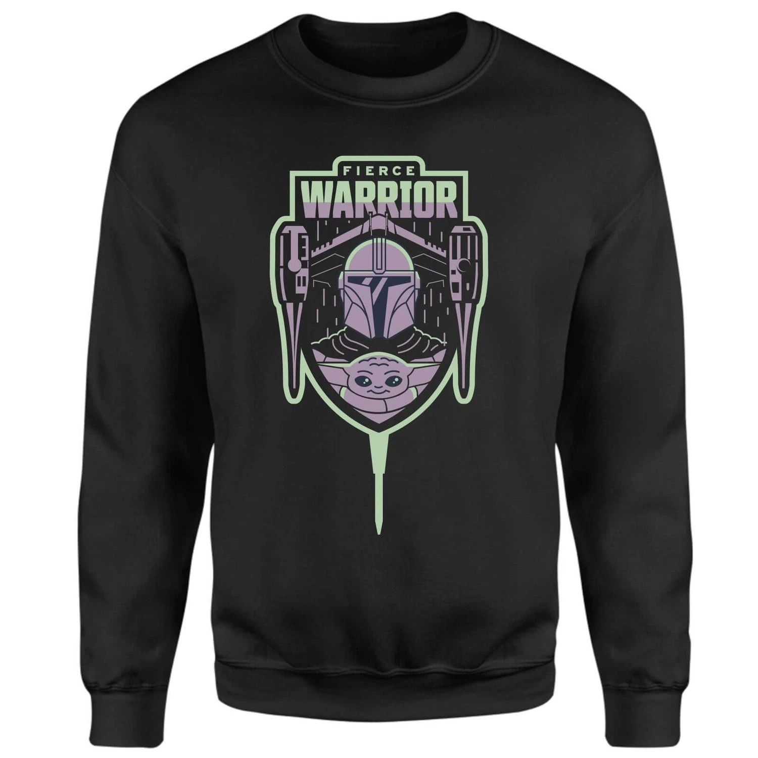 Star Wars The Mandalorian Fierce Warrior Sweatshirt - Black 3 Star Wars The Mandalorian Fierce Warrior Sweatshirt - Black