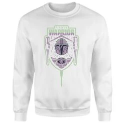 Star Wars The Mandalorian Fierce Warrior Sweatshirt - White
