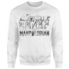 Star Wars The Mandalorian Helmets Line Art - Light Base Sweatshirt - White -Fashion Clothing Shop 14263000 1855025451808937