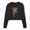 Star Wars The Mandalorian Mando'a Script Women's Cropped Sweatshirt - Black