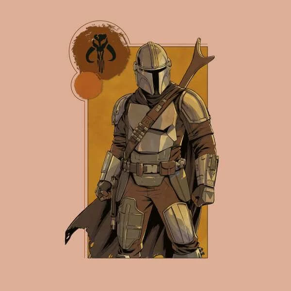 Star Wars The Mandalorian Composition Women's Cropped Sweatshirt - Dusty Pink 4 Star Wars The Mandalorian Composition Women's Cropped Sweatshirt - Dusty Pink - Image 2