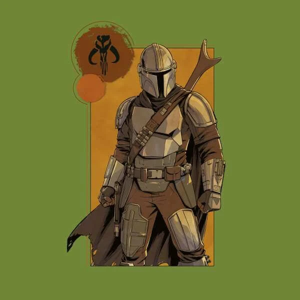 Star Wars The Mandalorian Composition Women's Cropped Sweatshirt - Khaki 4 Star Wars The Mandalorian Composition Women's Cropped Sweatshirt - Khaki - Image 2