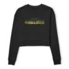 Star Wars The Mandalorian Sunset Logo Women's Cropped Sweatshirt - Black -Fashion Clothing Shop 14263224 5815027078765502