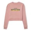 Star Wars The Mandalorian Sunset Logo Women's Cropped Sweatshirt - Dusty Pink -Fashion Clothing Shop 14263231 6605027078937750