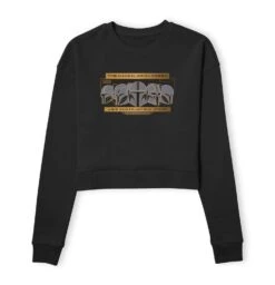 Star Wars The Mandalorian Creed Women's Cropped Sweatshirt - Black