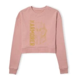 Star Wars The Mandalorian The Armorer Women's Cropped Sweatshirt - Dusty Pink