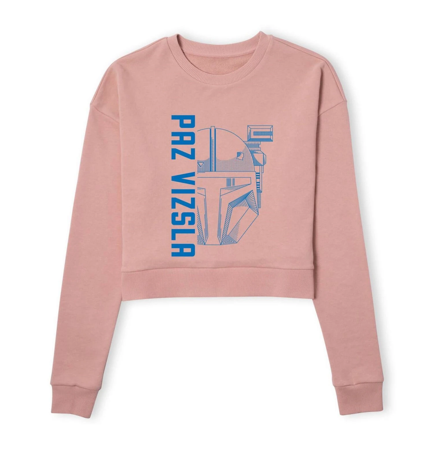 Star Wars The Mandalorian Paz Vizsla Women's Cropped Sweatshirt - Dusty Pink 3 Star Wars The Mandalorian Paz Vizsla Women's Cropped Sweatshirt - Dusty Pink