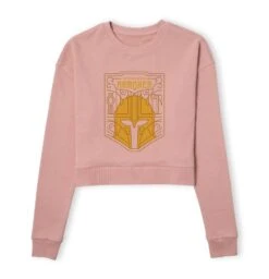 Star Wars The Mandalorian The Armorer Badge Women's Cropped Sweatshirt - Dusty Pink