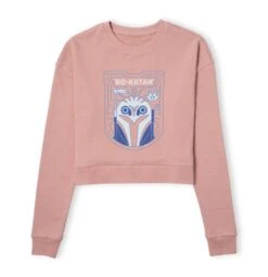 Star Wars The Mandalorian Bo-Katan Badge Women's Cropped Sweatshirt - Dusty Pink
