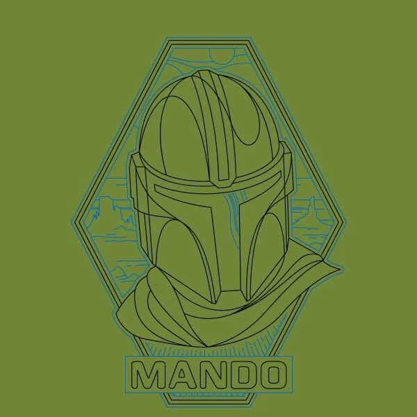 Star Wars The Mandalorian Mando Line Art Badge Women's Cropped Sweatshirt - Khaki 4 Star Wars The Mandalorian Mando Line Art Badge Women's Cropped Sweatshirt - Khaki - Image 2