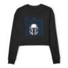 Star Wars The Mandalorian Schematics Women's Cropped Sweatshirt - Black -Fashion Clothing Shop 14263525 1455027087154897
