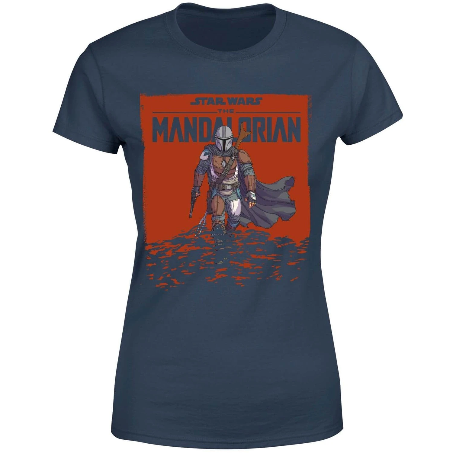 Star Wars The Mandalorian Storm Women's T-Shirt - Navy 3 Star Wars The Mandalorian Storm Women's T-Shirt - Navy