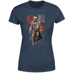 Star Wars The Mandalorian Mando'a Script Women's T-Shirt - Navy