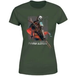 Star Wars The Mandalorian Colour Edit Women's T-Shirt - Green
