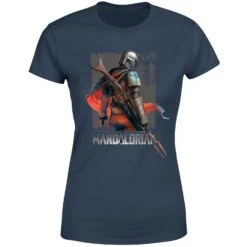 Star Wars The Mandalorian Colour Edit Women's T-Shirt - Navy