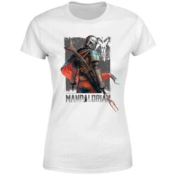 Star Wars The Mandalorian Colour Edit Women's T-Shirt - White