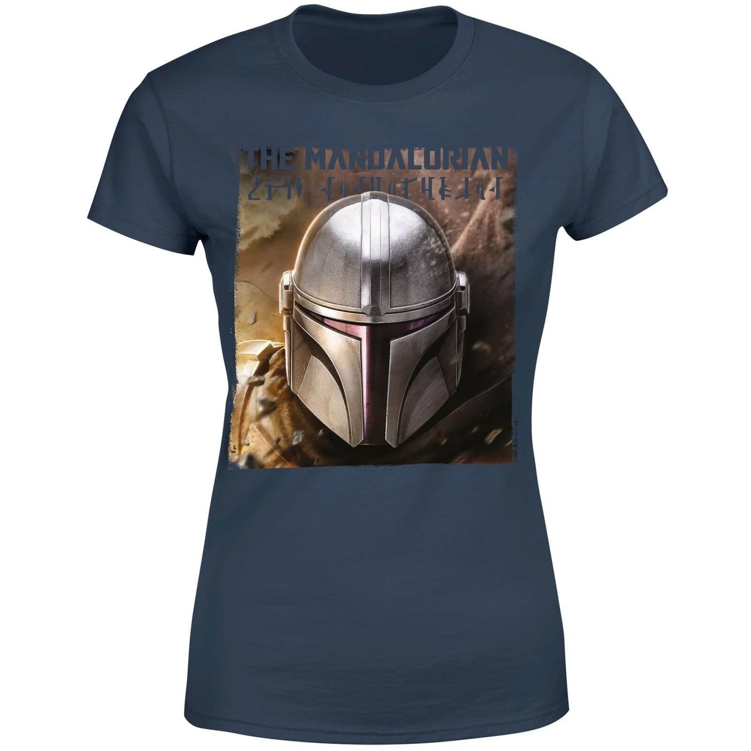 Star Wars The Mandalorian Focus Women's T-Shirt - Navy 3 Star Wars The Mandalorian Focus Women's T-Shirt - Navy