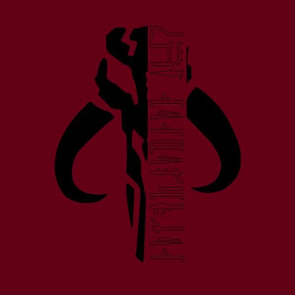 Star Wars The Mandalorian Mando Badge Women's T-Shirt - Burgundy 4 Star Wars The Mandalorian Mando Badge Women's T-Shirt - Burgundy - Image 2