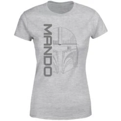 Star Wars The Mandalorian Mando Women's T-Shirt - Grey