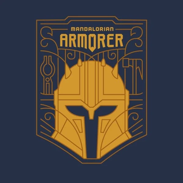 Star Wars The Mandalorian The Armorer Badge Women's T-Shirt - Navy 4 Star Wars The Mandalorian The Armorer Badge Women's T-Shirt - Navy - Image 2