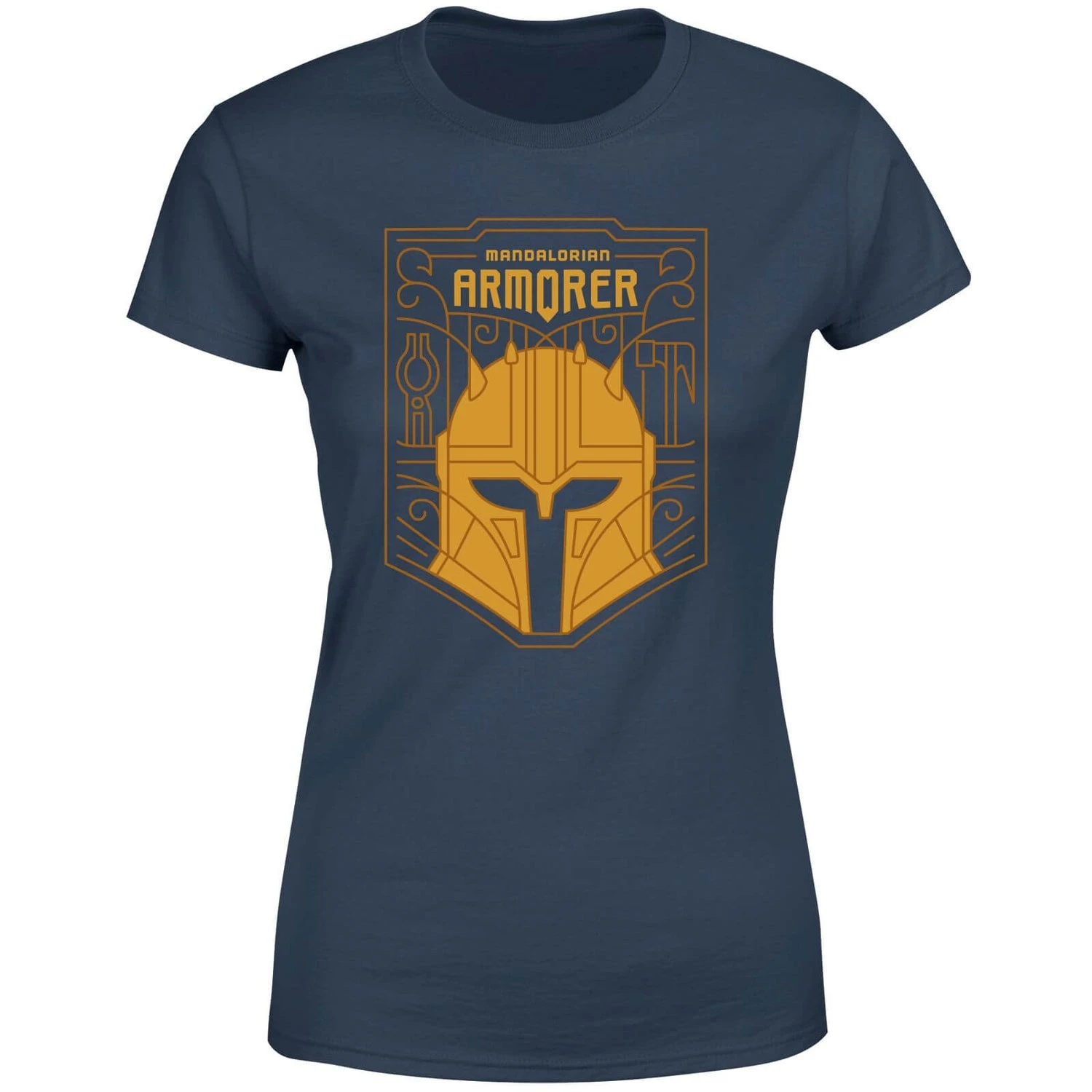 Star Wars The Mandalorian The Armorer Badge Women's T-Shirt - Navy 3 Star Wars The Mandalorian The Armorer Badge Women's T-Shirt - Navy