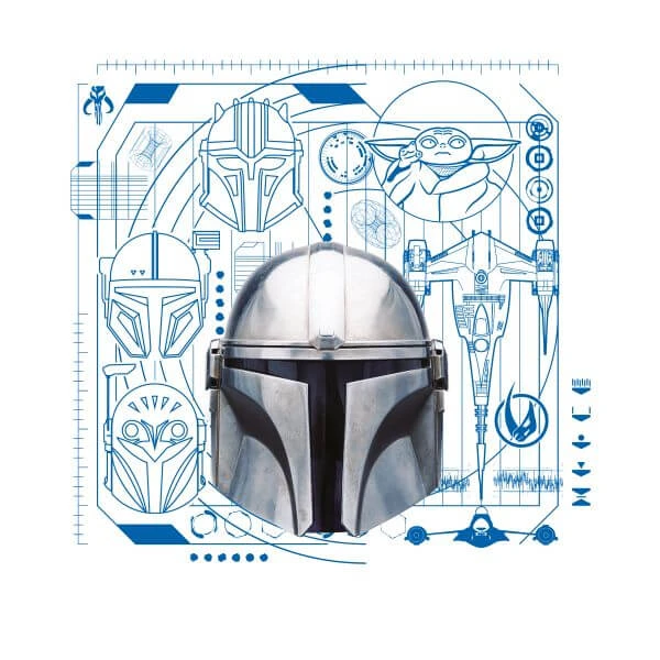 Star Wars The Mandalorian Schematics Women's T-Shirt - White 4 Star Wars The Mandalorian Schematics Women's T-Shirt - White - Image 2