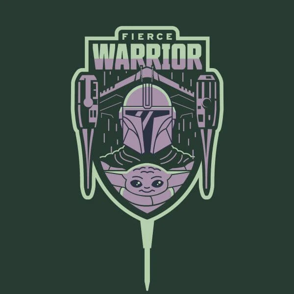 Star Wars The Mandalorian Fierce Warrior Women's T-Shirt - Green 4 Star Wars The Mandalorian Fierce Warrior Women's T-Shirt - Green - Image 2
