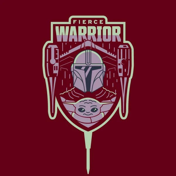 Star Wars The Mandalorian Fierce Warrior Women's T-Shirt - Burgundy 4 Star Wars The Mandalorian Fierce Warrior Women's T-Shirt - Burgundy - Image 2