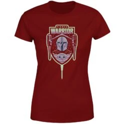 Star Wars The Mandalorian Fierce Warrior Women's T-Shirt - Burgundy