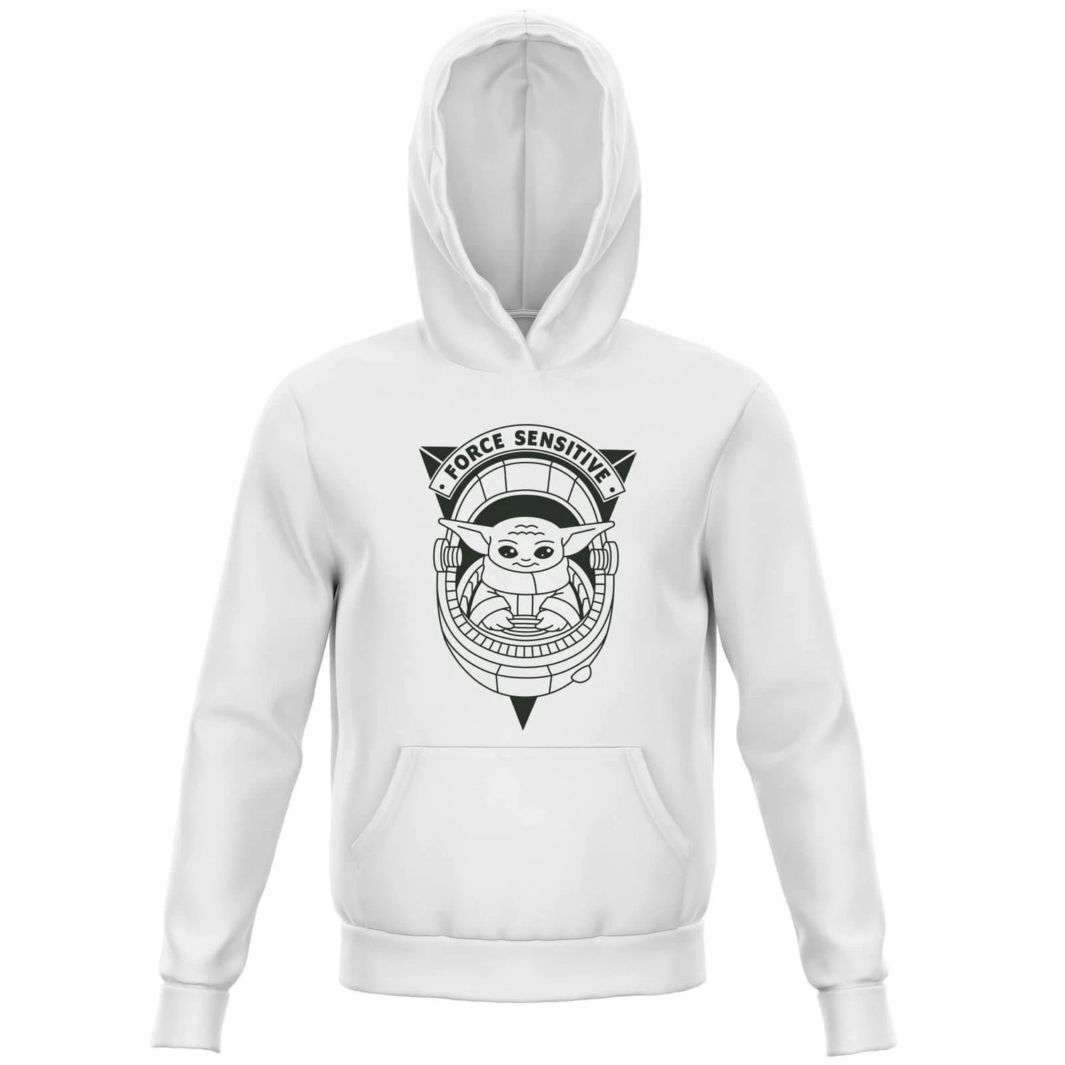 Star Wars The Mandalorian Force Sensitive Kids' Hoodie - White 3 Star Wars The Mandalorian Force Sensitive Kids' Hoodie - White