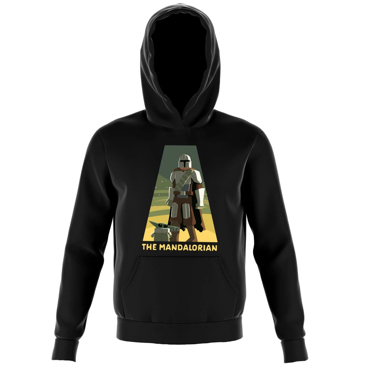 Star Wars The Mandalorian Artistic Pose Kids' Hoodie - Black 3 Star Wars The Mandalorian Artistic Pose Kids' Hoodie - Black