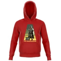 Star Wars The Mandalorian Artistic Pose Kids' Hoodie - Red