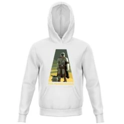 Star Wars The Mandalorian Artistic Pose Kids' Hoodie - White