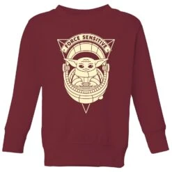 Star Wars The Mandalorian Force Sensitive Kids' Sweatshirt - Burgundy