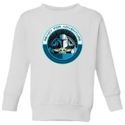 Star Wars The Mandalorian Ready For Adventure Kids' Sweatshirt - White