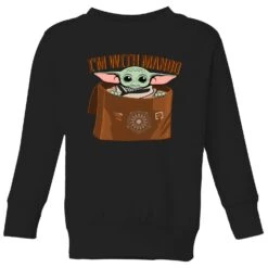 Star Wars The Mandalorian I'm With Mando Kids' Sweatshirt - Black