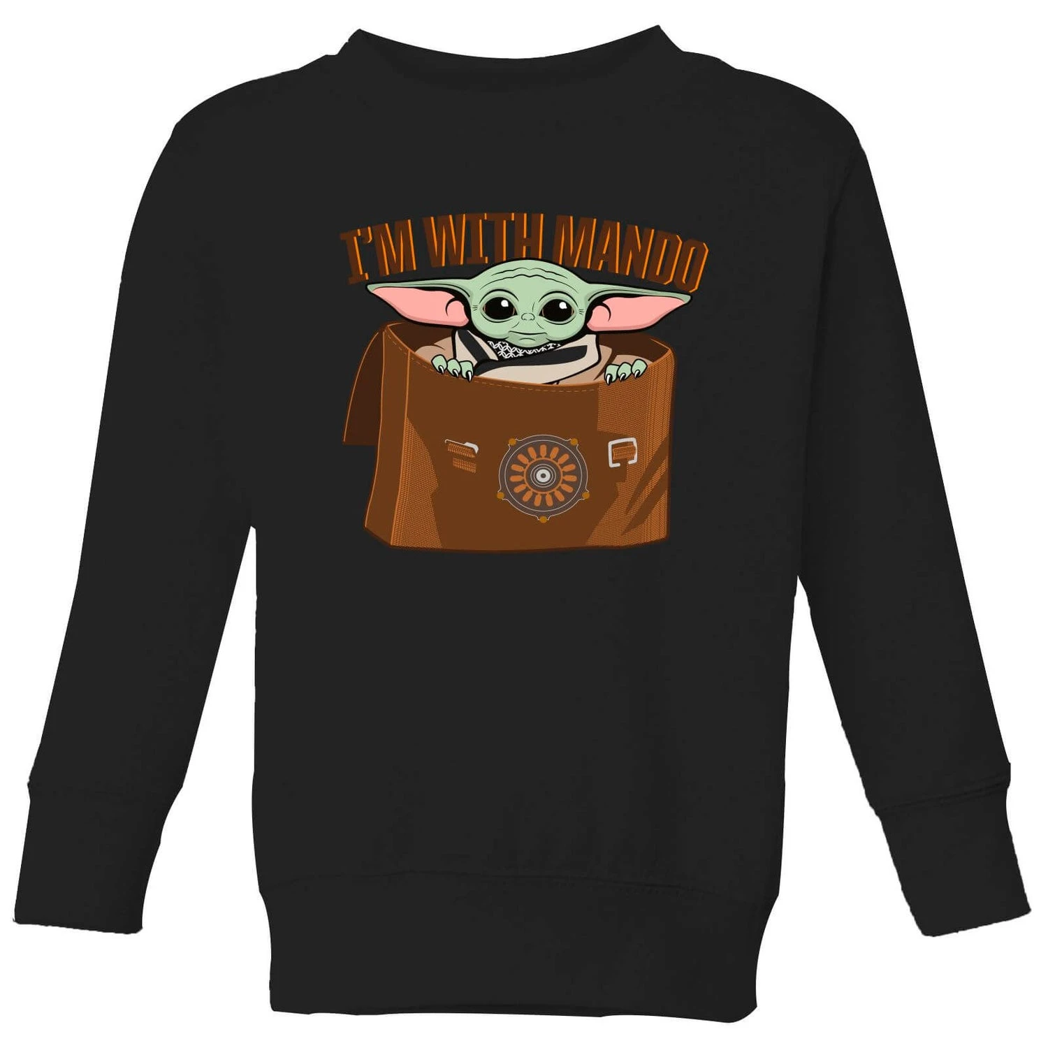 Star Wars The Mandalorian I'm With Mando Kids' Sweatshirt - Black 3 Star Wars The Mandalorian I'm With Mando Kids' Sweatshirt - Black