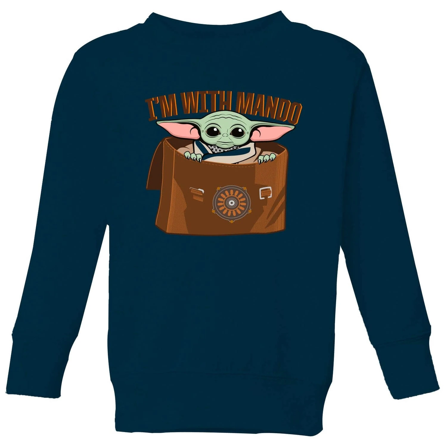Star Wars The Mandalorian I'm With Mando Kids' Sweatshirt - Navy 3 Star Wars The Mandalorian I'm With Mando Kids' Sweatshirt - Navy