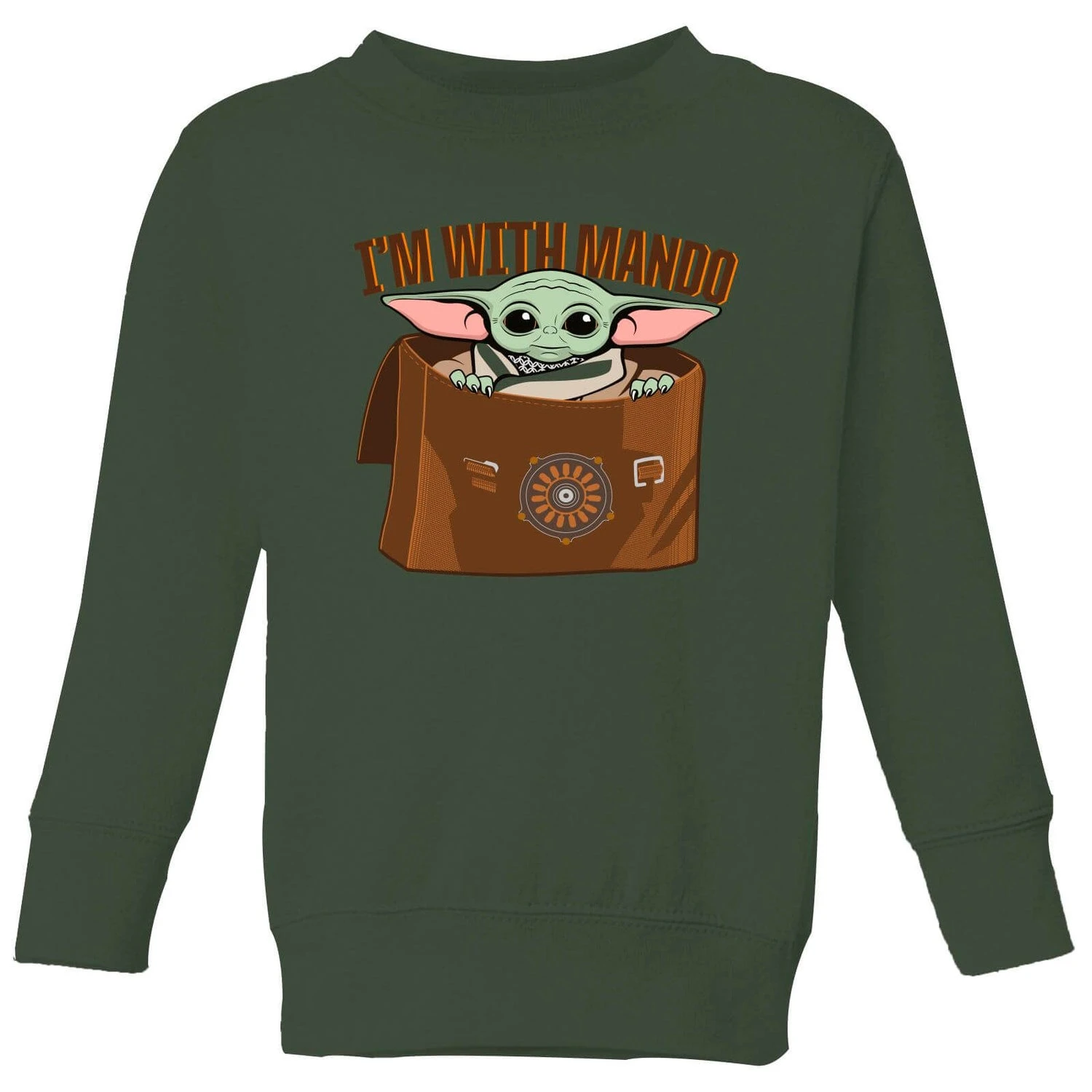 Star Wars The Mandalorian I'm With Mando Kids' Sweatshirt - Green 3 Star Wars The Mandalorian I'm With Mando Kids' Sweatshirt - Green