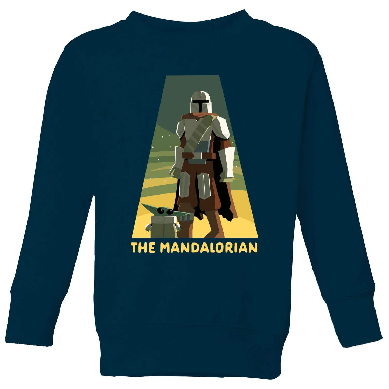 Star Wars The Mandalorian Artistic Pose Kids' Sweatshirt - Navy 3 Star Wars The Mandalorian Artistic Pose Kids' Sweatshirt - Navy