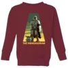 Star Wars The Mandalorian Artistic Pose Kids' Sweatshirt - Burgundy